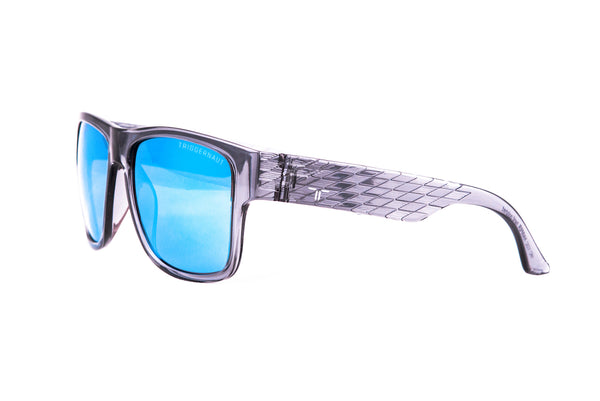 Harper Pro "Crystal Grey" with Polarized "REVO Blue/White" Lenses
